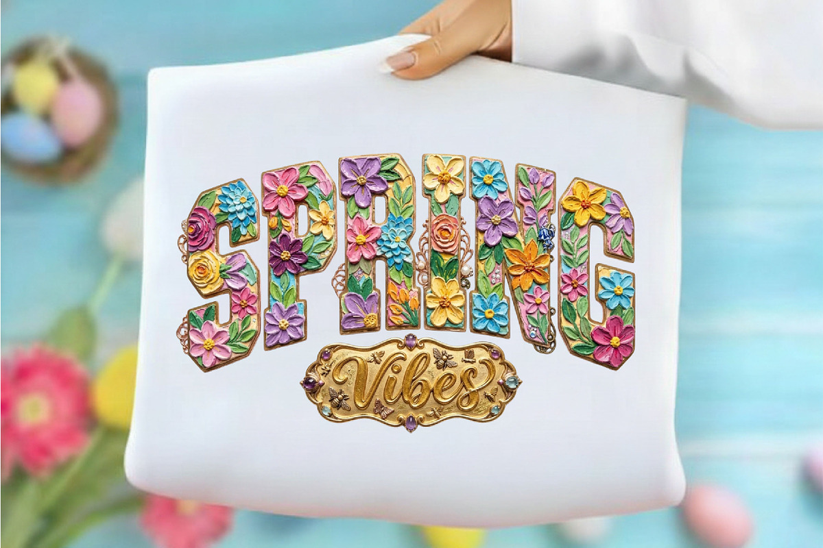 Floral Spring Png Paint Spring Vibes, an Illustration by Designking (Photo 1 of 6)