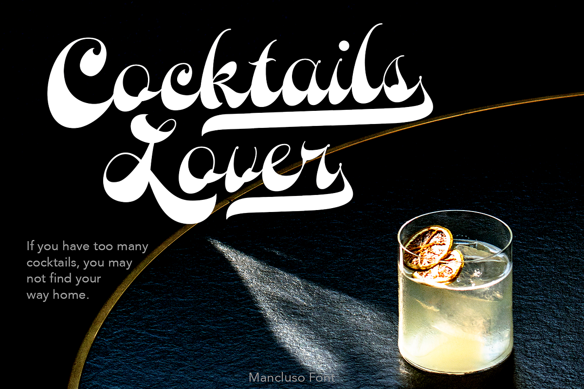 Mancluso Retro Script, a Script Font by TypeClassHeroes (Photo 7 of 15)