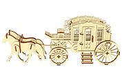Carriage - Laser Cut File, an Object Graphic by VectorPainter (Thumbnail 3 of 10)