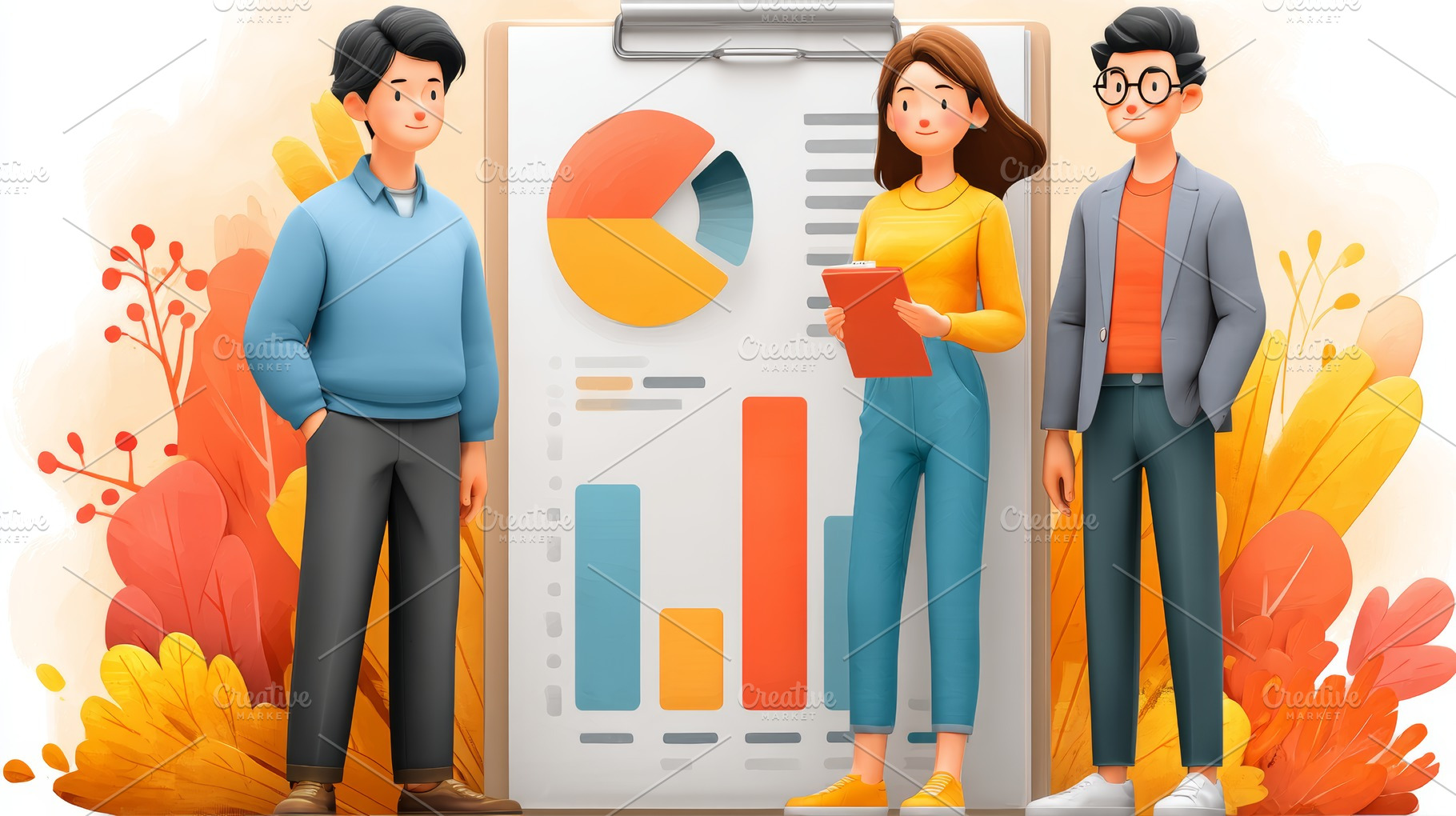Business team presenting analytics and performance report with charts and colla, a Photo by AS photostudio