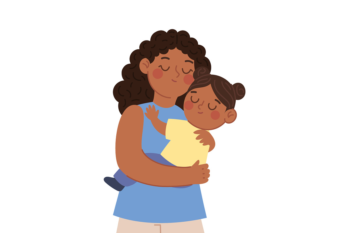 Mother and Child Moments Vector, a Person Illustration by CreartiveDesign (Photo 9 of 10)