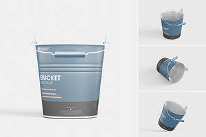 Metallic Bucket Mockup