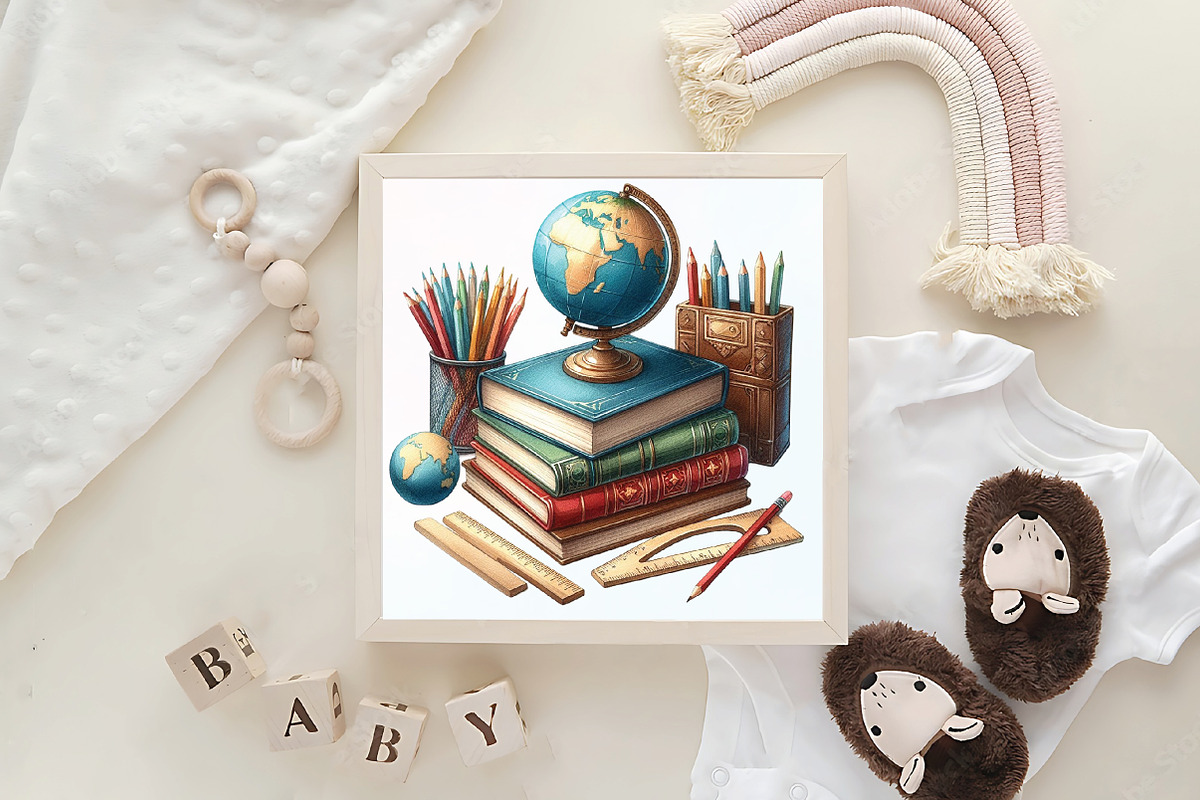 Back to School Books Stack, an Illustration by CraftArtStudio (Photo 6 of 6)