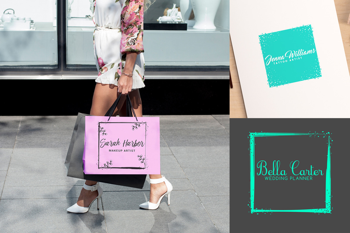Feminine Logo Creator Kit - Square, a Branding & Logo Template by Pulp Creative Studios (Photo 9 of 9)