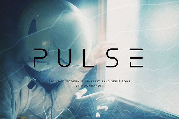 PULSE - modern scifi rounded font preview 8