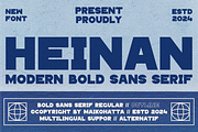 Heinan - Modern Bold Sans Serif, a Sans Serif Font by MaikoHatta (Thumbnail 1 of 9)