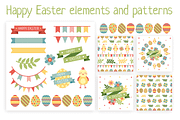 Happy easter elements and patterns, a Graphic by martynmarin (Thumbnail 1 of 5)