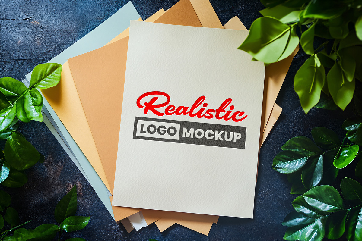 15 Paper Embossed Logo Mockups, a Mockup by GenesisCreativeCo (Photo 9 of 16)