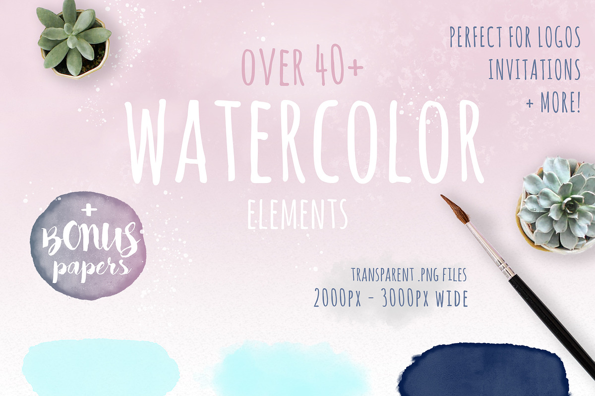 Watercolor Strokes Clipart Bundle, an Object Graphic by Pretty Bloom Designs (Photo 2 of 5)