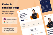 Fintech Web Design, a Wireframe Template by INSPR STD (Thumbnail 1 of 6)