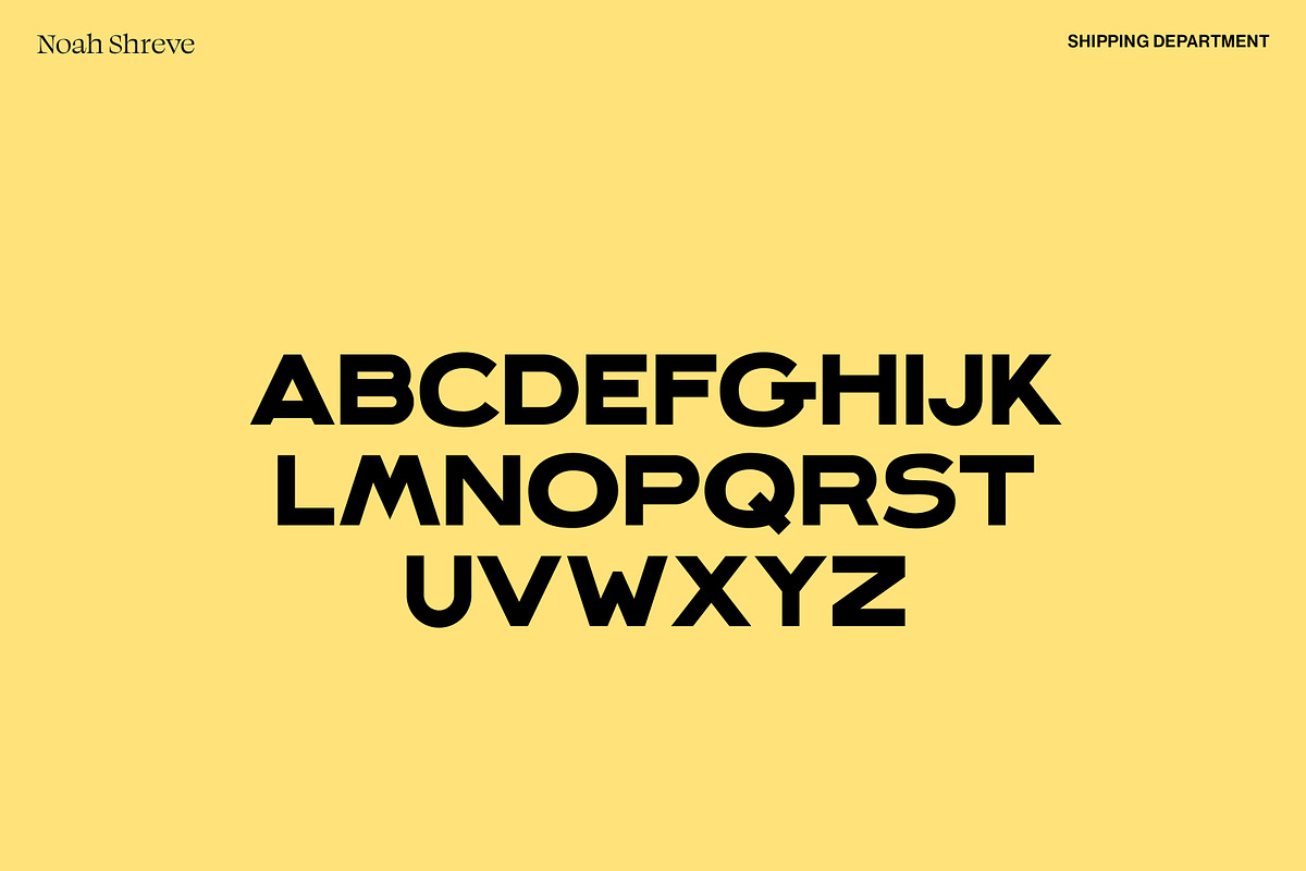 Shipping Department Extended Font, a Font by Noah Shreve (Photo 3 of 3)