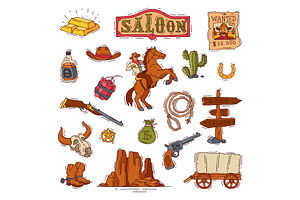 Wild West Vector Western Cowboy Or