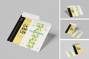 c4 Envelope mockup, an Invitation Template by kebunmockup