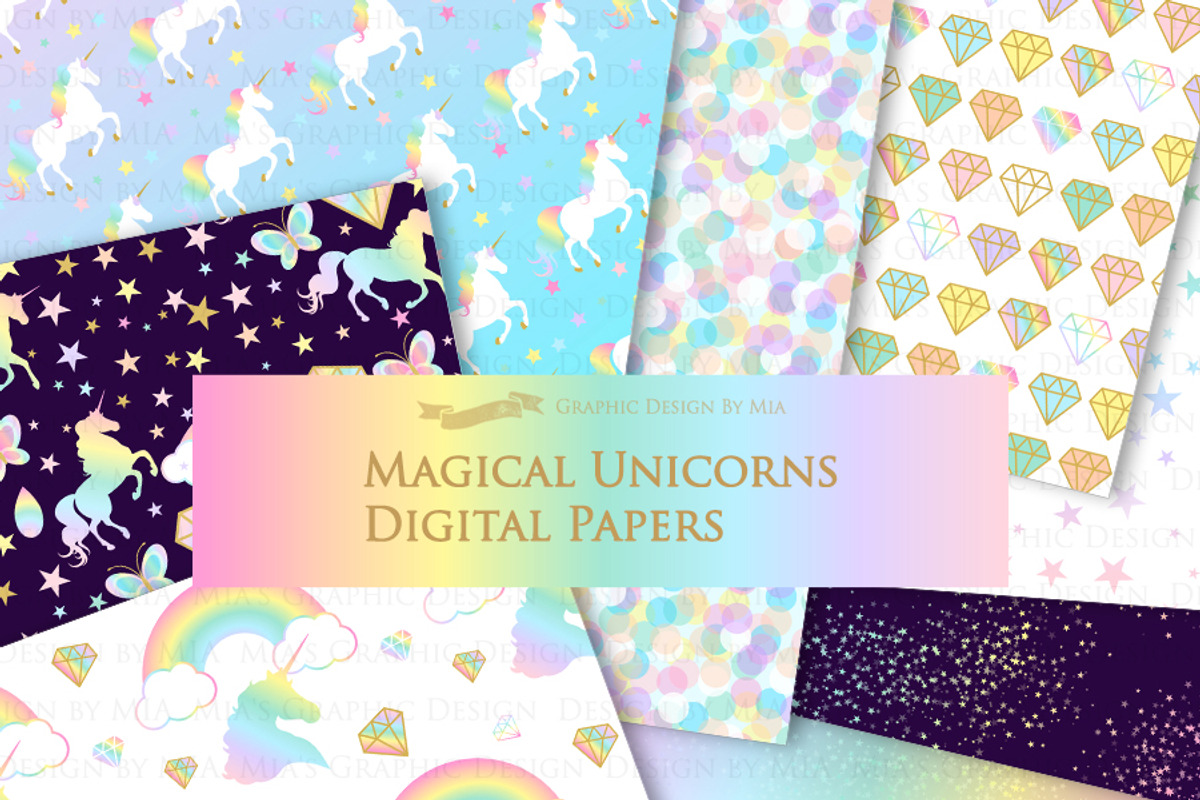 Magical Unicorns, Einhorn, Rainbow, an Illustration by Mia's Graphic Design (Photo 10 of 10)