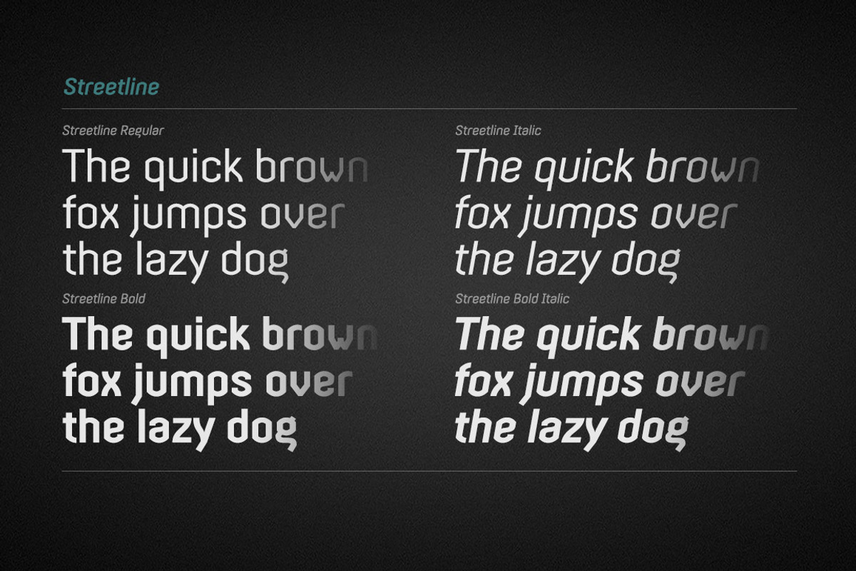 Streetline - 4 fonts preview 2