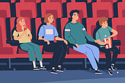 Family in the movie theatre, a Person Illustration by Good Studio (Thumbnail 2 of 3)