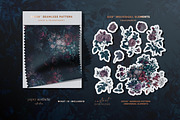 Dark Green Roses Floral Pattern, a Pattern Graphic by paper aesthetic (Thumbnail 5 of 10)