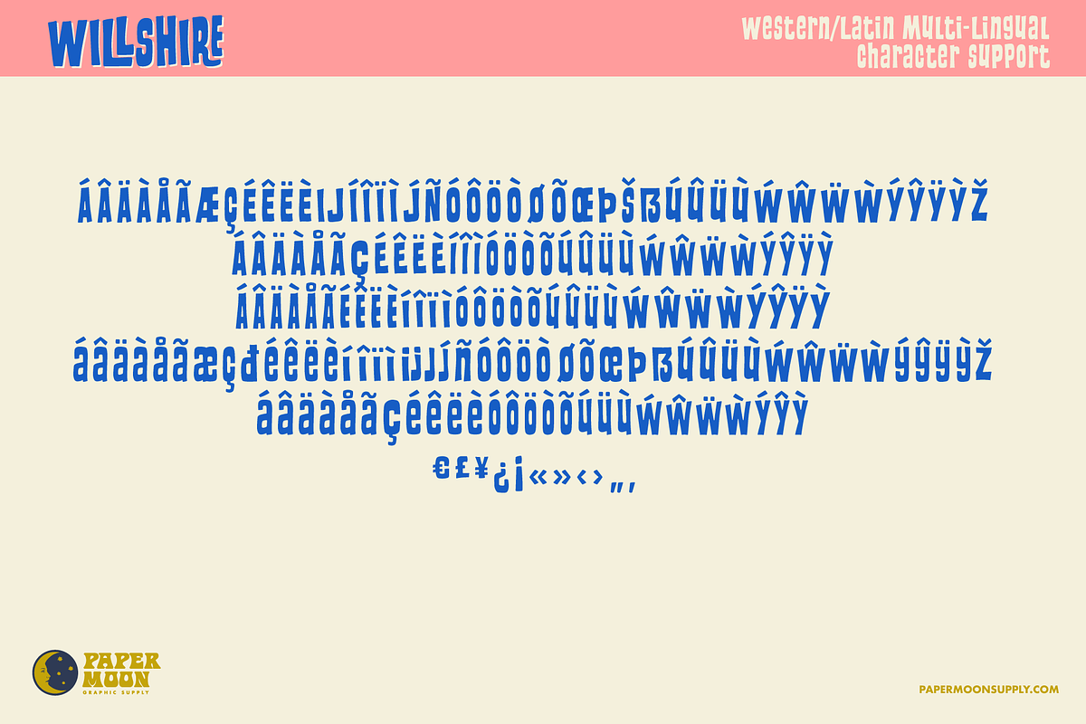 PM Willshire Mid-Century Style Font, a Sans Serif Font by Paper Moon Graphic Supply (Photo 5 of 9)