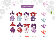Cherry Blossom. Graphic set, an Illustration by Maru_art (Thumbnail 2 of 10)