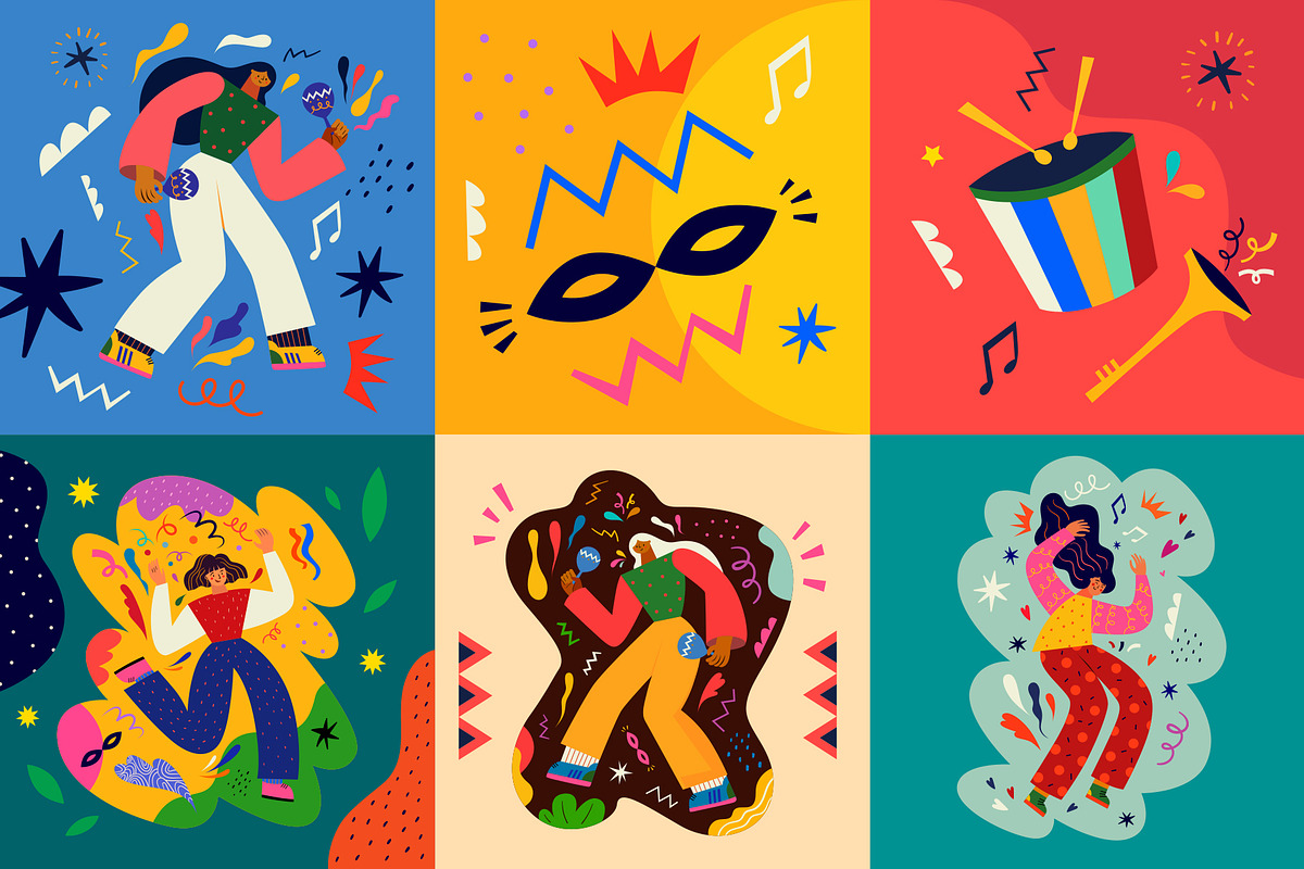 Brazil Carnival collection, an Object Illustration by MoleskoStudio (Photo 12 of 15)