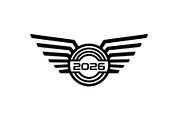 2026 New Year Line Art Bundle, an Illustration by hafijul (Thumbnail 11 of 11)