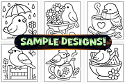 Bold Easy Cute Bird Coloring Pages, an Animal Illustration by Craftsbeefy (Thumbnail 2 of 4)