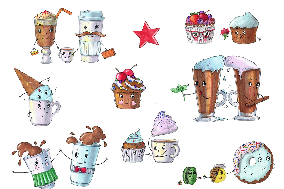 Coffe stories, muffins and coffee, a Food Illustration by fiolika (Photo 2 of 6)