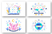 10 World Religion Day Illustration, a Person Illustration by denayunebgt (Thumbnail 2 of 4)