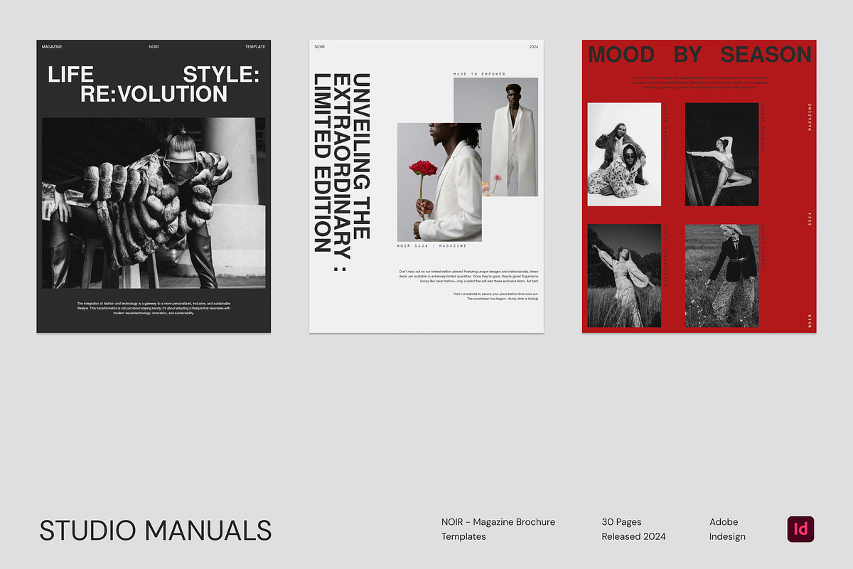 NOIR - Magazine Brochure Template, a Social Media Template by Studio Manuals (Photo 7 of 8)