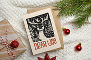 Linocut Christmas | Posters and Card, an Object Graphic by KetteCreate (Thumbnail 13 of 19)