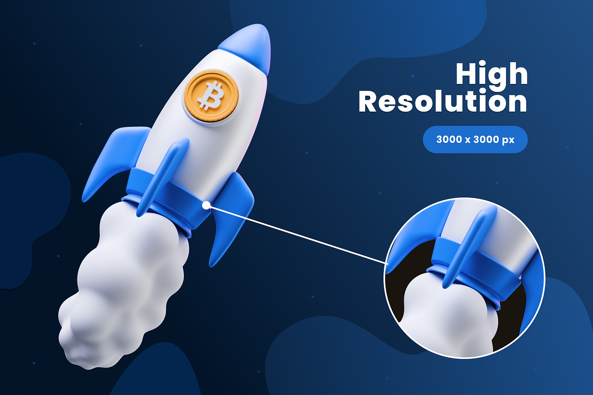 Cryptocurrency 3D Icons, an Object 3D Model by Azam Creative (Photo 3 of 5)
