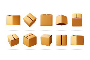 A collection of various yellow 3D, an Object Illustration by Abscent
