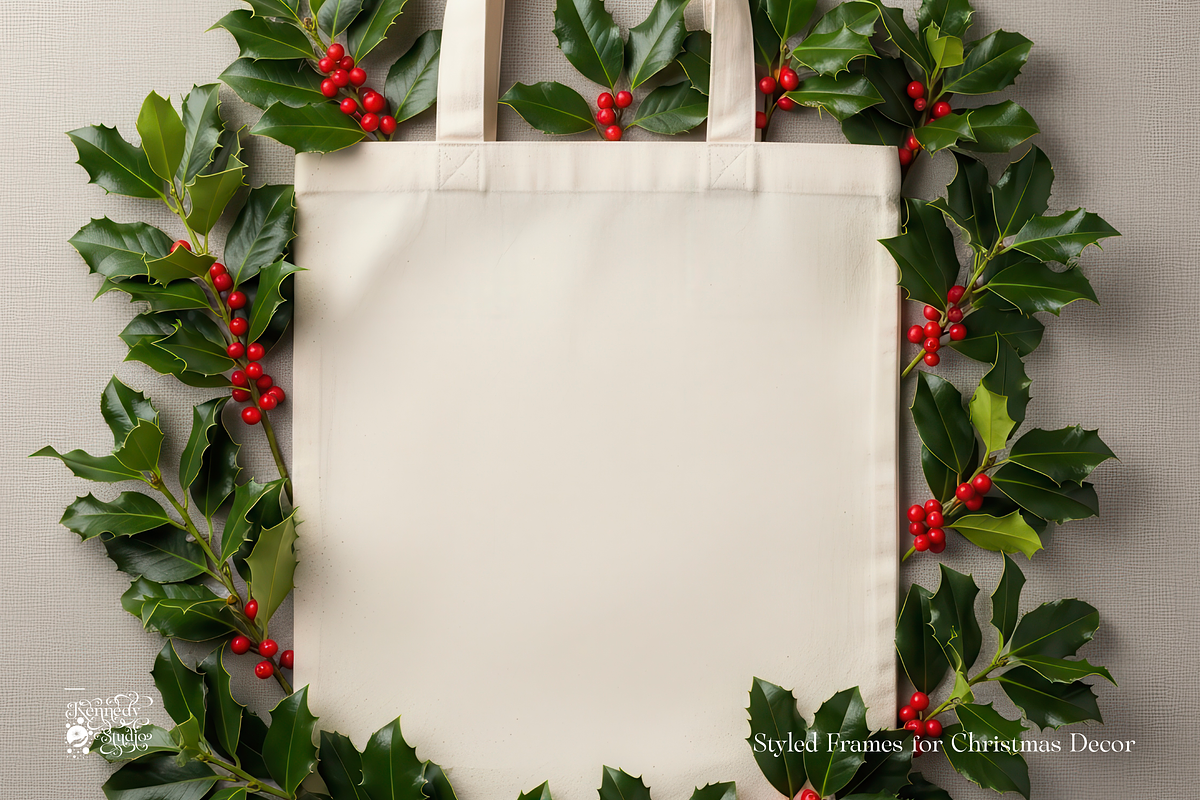 Christmas Tote Bag - Bundle 100 JPG, a Household Mockup by KennedyStudio (Photo 13 of 16)