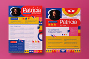 Blue Red Colorblock Resume US Letter, a Resume Template by graphicook (Thumbnail 3 of 3)