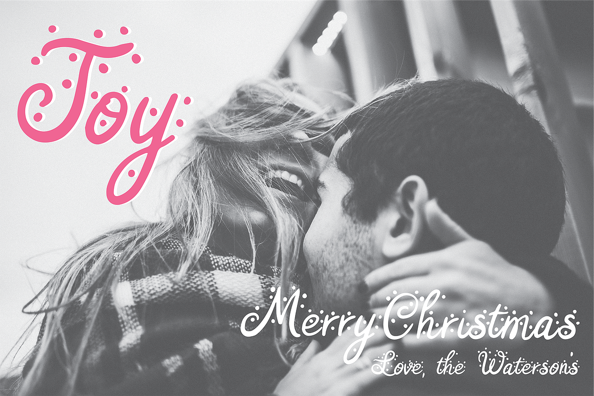 AFTERGLOW a Christmas Snow Font preview 2