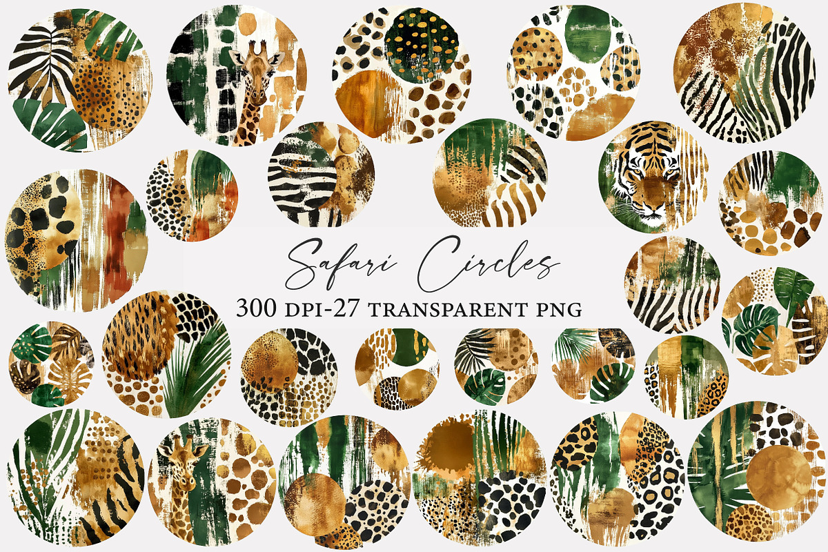 Safari Circles Clip Art, an Illustration by Designworld (Photo 1 of 5)