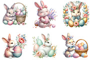 Watercolor Happy Easter Bunny PNG, a Graphic by CitraGraphics (Thumbnail 2 of 4)