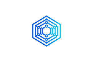 Modern Geometric Hexagon Tech Logo, a Branding & Logo Template by Vectorium Studio