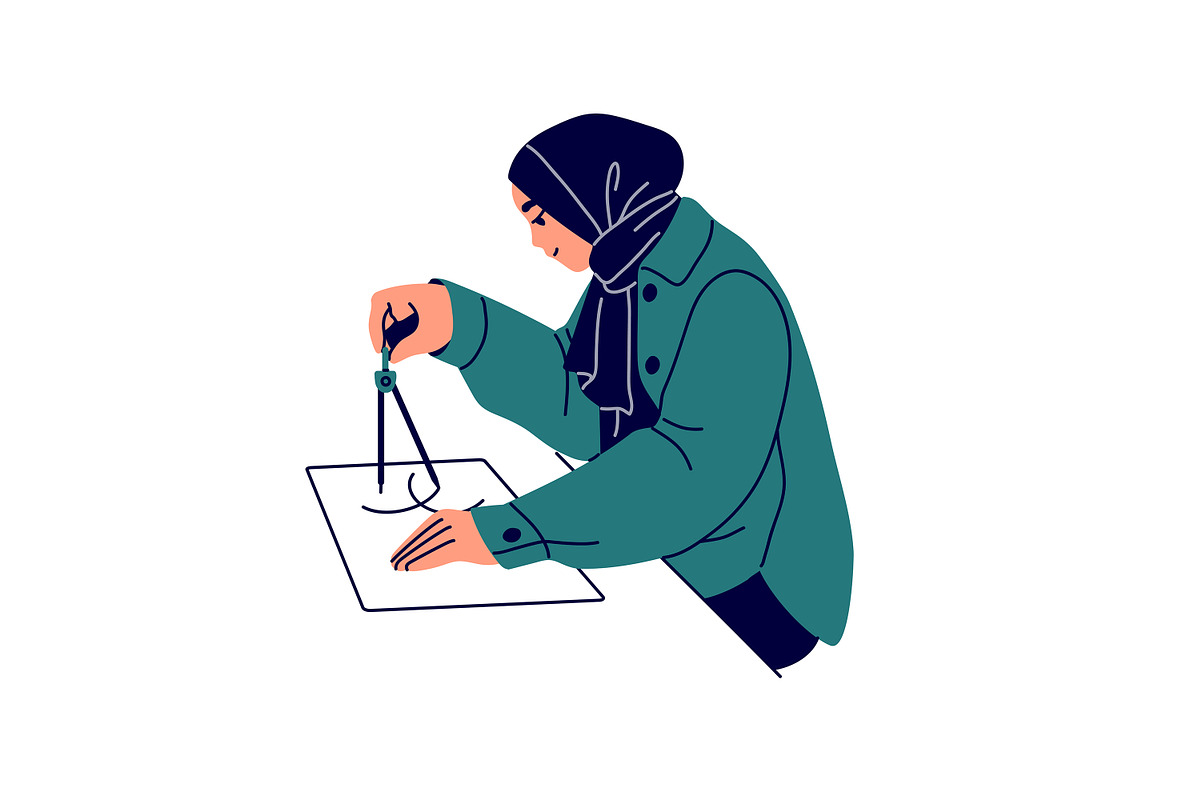 People study at desk set, an Education Illustration by PaperTrident (Photo 18 of 19)