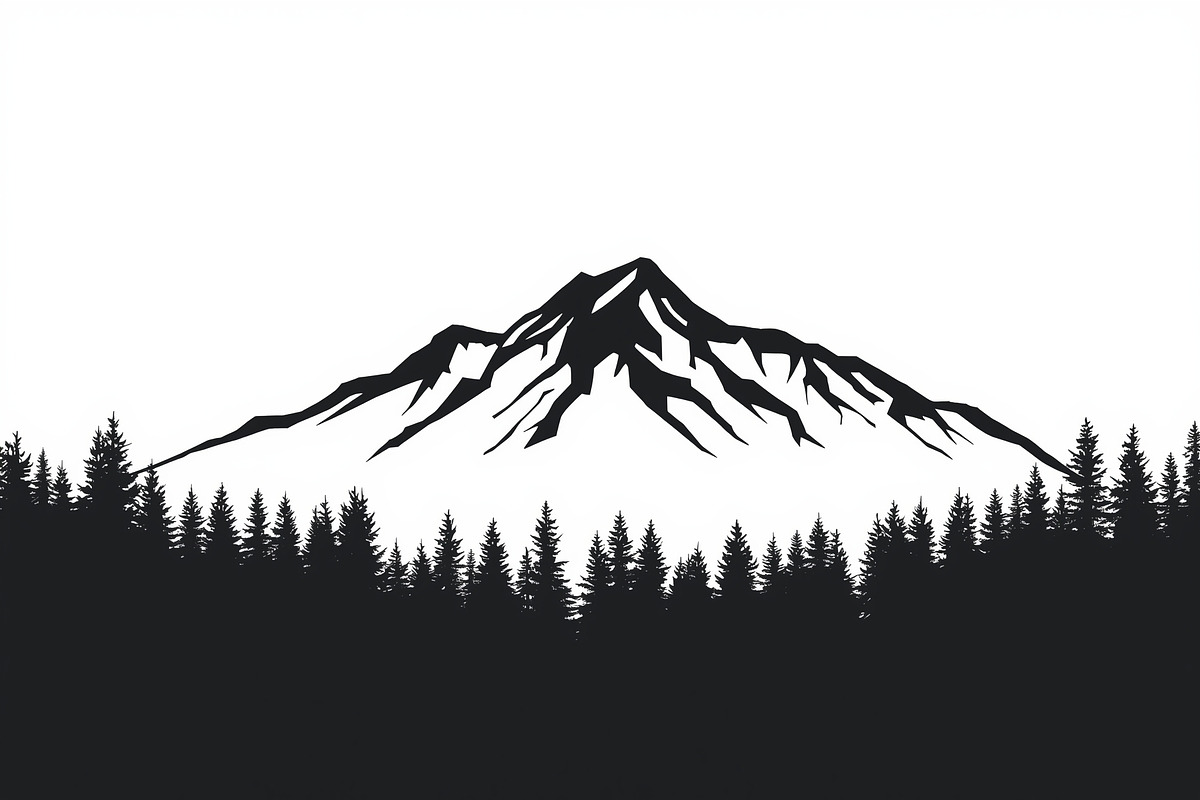 12 Pine Forest & Mountain Scenes, an Illustration by musafir_fashion (Photo 5 of 13)