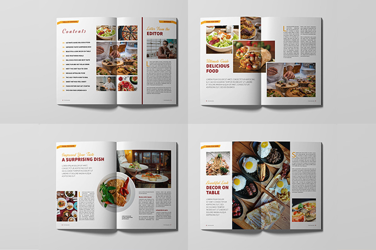Food and Cooking Magazine Template, a Magazine Template by xtratimebd (Photo 2 of 5)