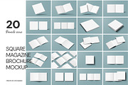 Square Magazine / Brochure Mockup, a Books & Magazine Mockup by Mockup Supper (Thumbnail 1 of 22)