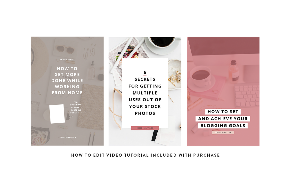 Mary Ellen Pinterest Templates, a Social Media Template by Coded Creative (Photo 4 of 6)