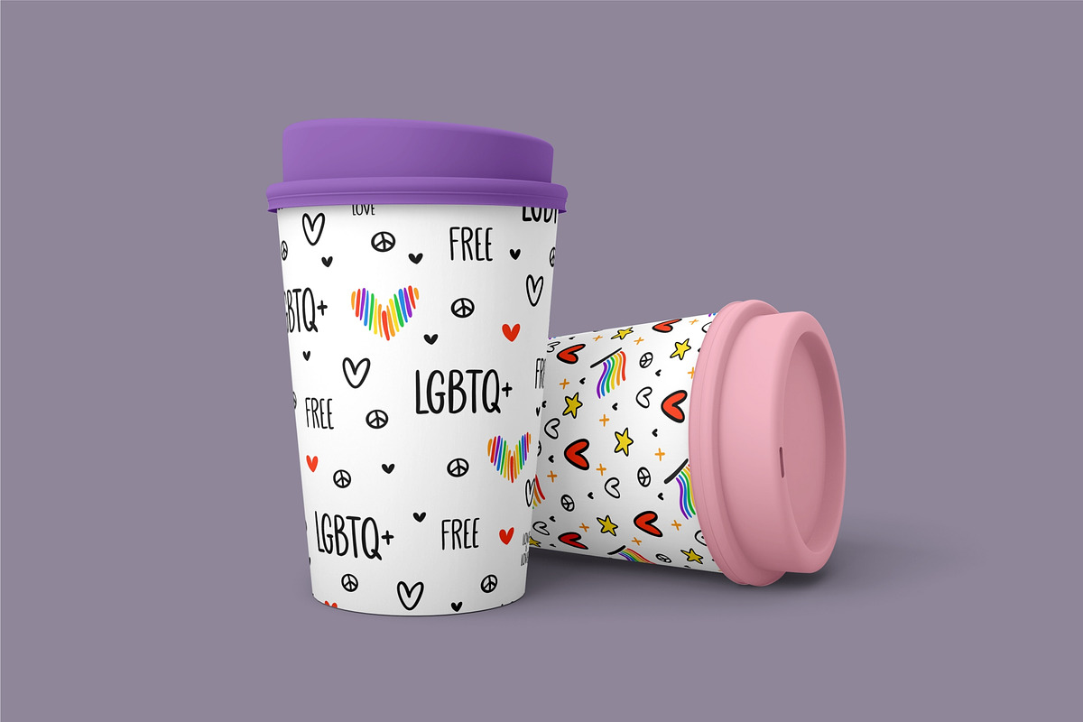 8 LGBTQ+ Never Ending Patterns, a Pattern Graphic by karetniy (Photo 3 of 6)