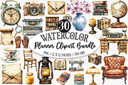 Planner Clipart Bundle, an Illustration by Designking (Thumbnail 1 of 5)