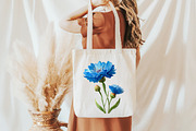 Whimsical cornflower Flower Clipar, an Illustration by Designworld (Thumbnail 7 of 7)