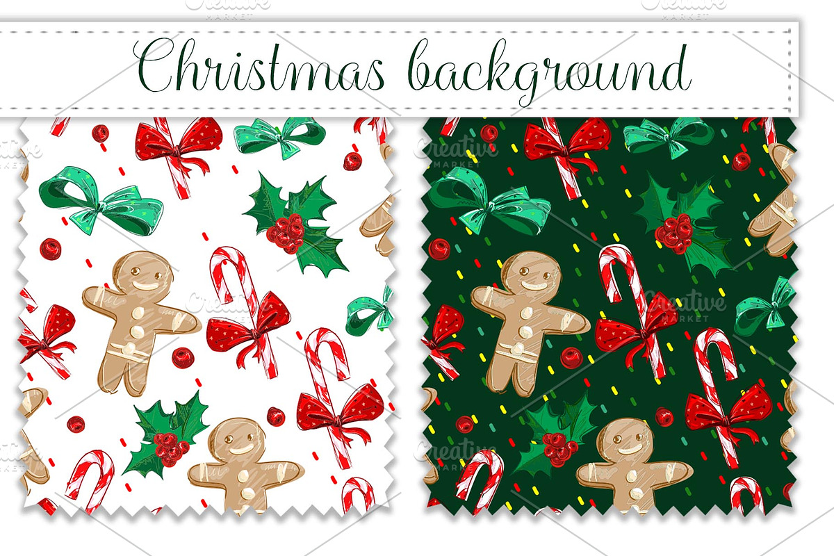 Christmas background, a Pattern Graphic by Sweet_print (Photo 1 of 3)