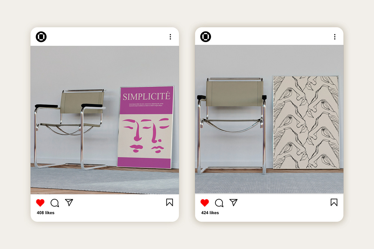 Frame Mockup Set BRAM, a Household Mockup by Bonumo (Photo 9 of 13)