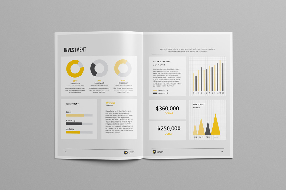 Annual Report Template, a Brochure Template by Pro-Gh (Photo 2 of 12)