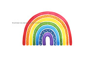 Watercolor rainbow clipart, an Object Graphic by Naty Art (Thumbnail 2 of 6)